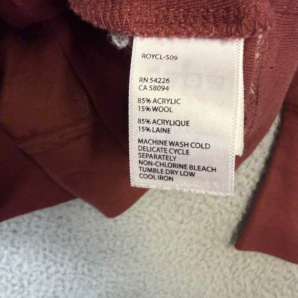 Royal Robbins Womens Cowl Neck Wool Blend Pullover Sweater Rust Red Size M - Picture 6 of 8